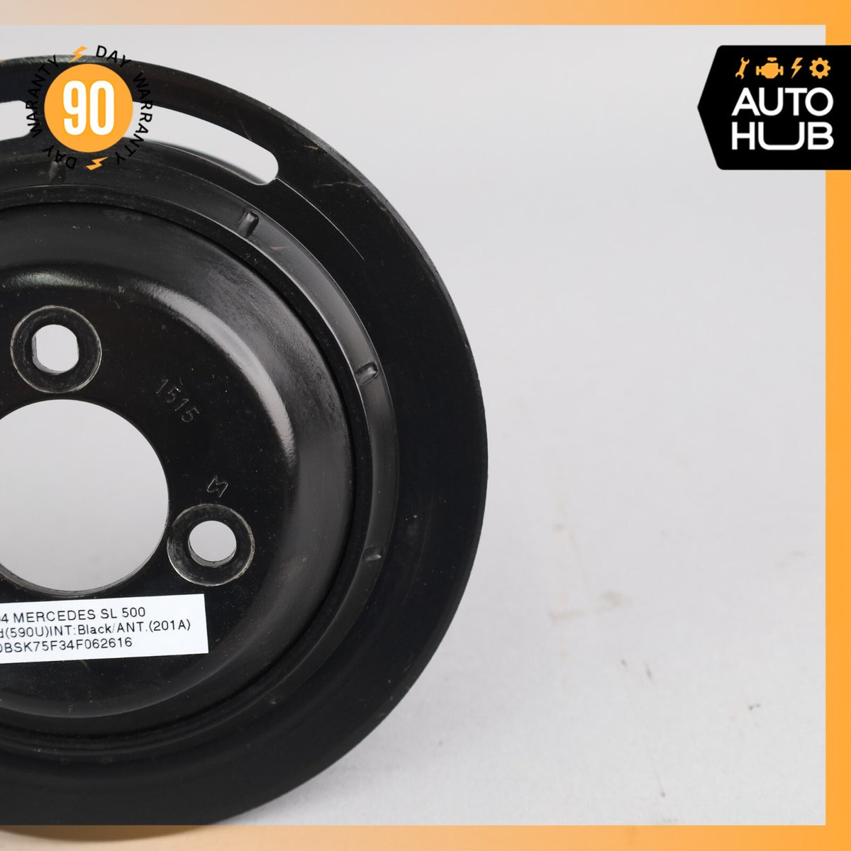 03-06 Mercedes R230 SL500 SL55 Tandem Power Steering Pump Pulley 0004661515 OEM - photo 3