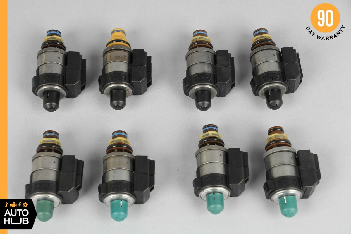 Mercedes S500 CL550 722.9 Transmission Solenoid Valve Blue & Black Caps Set of 8 - photo 6