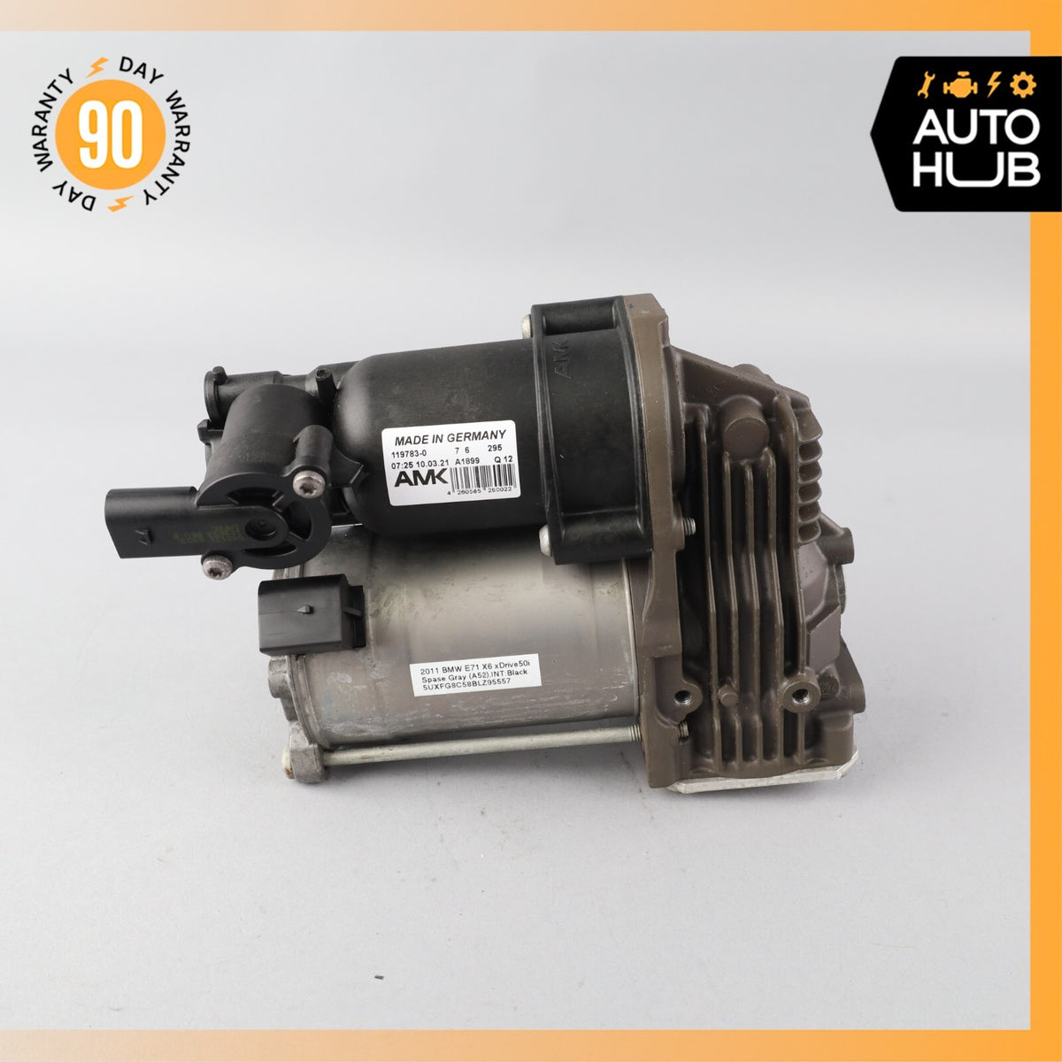 07-14 BMW E71 X6 xDrive50i X5 Airmatic Air Suspension Compressor Pump OEM - photo 3