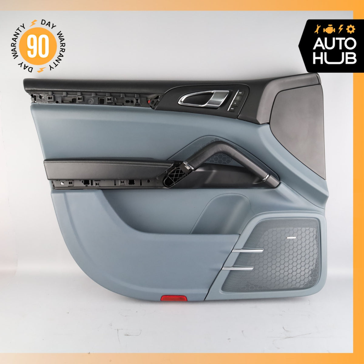 Porsche Cayenne 958 Turbo Front Left Side Interior Door Panel Leather Blue OEM - photo 1