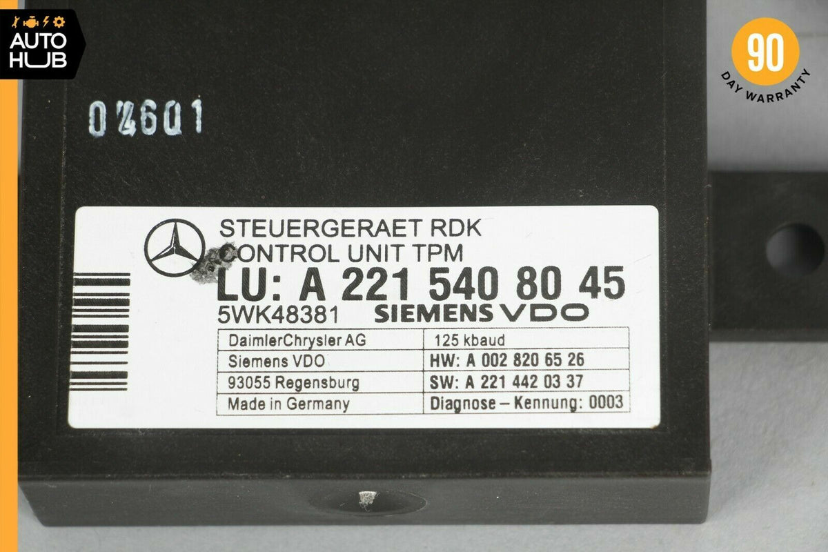 07-14 Mercedes W221 S550 CL550 Tire Pressure Monitor Module 2215408045 OEM - photo 2