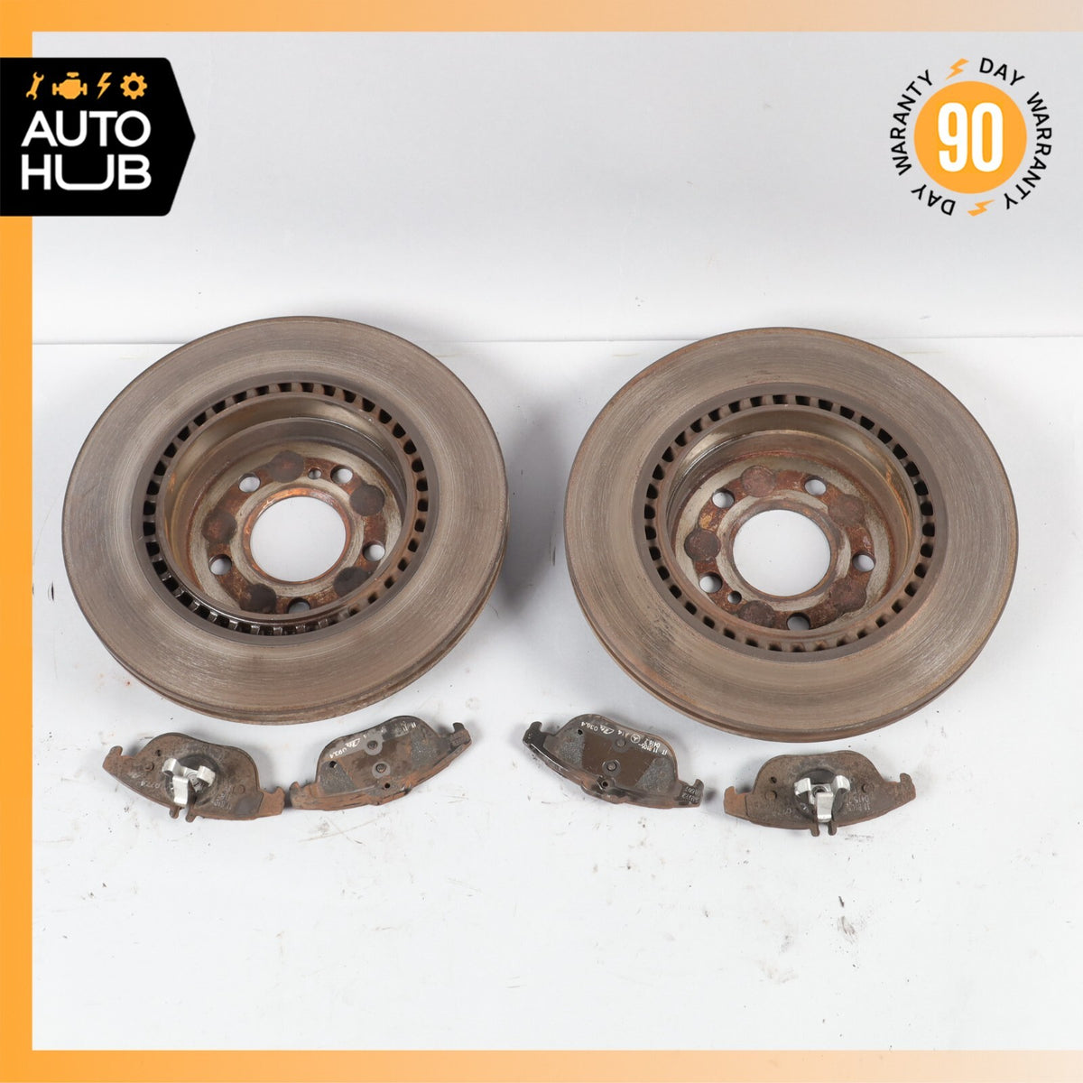 08-17 Mercedes W207 E350 E400 C350 Rear Brake Rotor Left and Right Set OEM - photo 12
