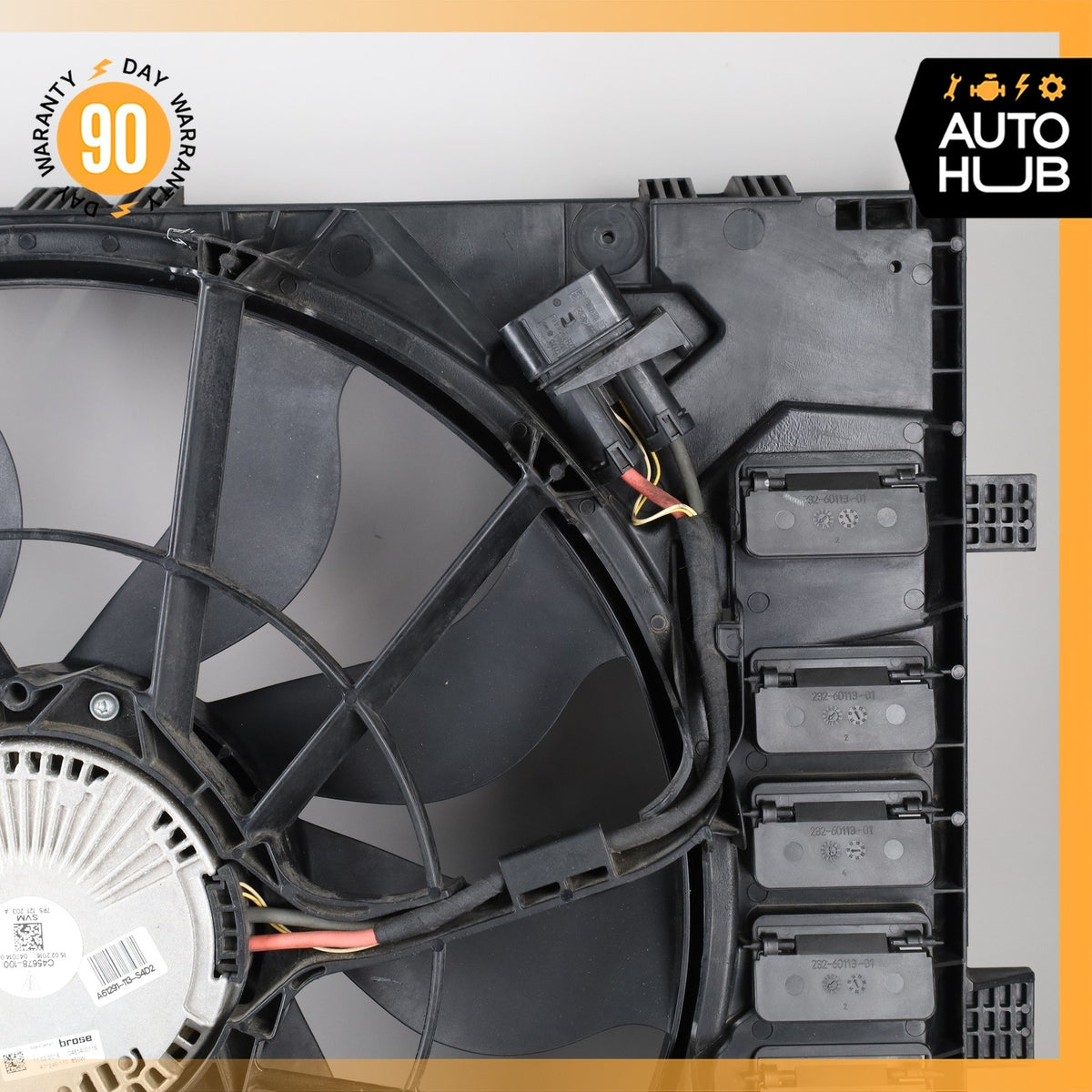 11-18 Porsche Cayenne 958 Turbo Engine Cooling Fan Assembly 95810606120 OEM 92k - photo 6
