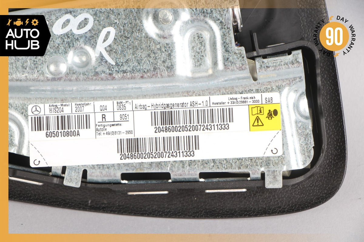 08-15 Mercedes W204 C300 C250 GLK350 Seat Airbag Air Bag SRS Front Right OEM - photo 10