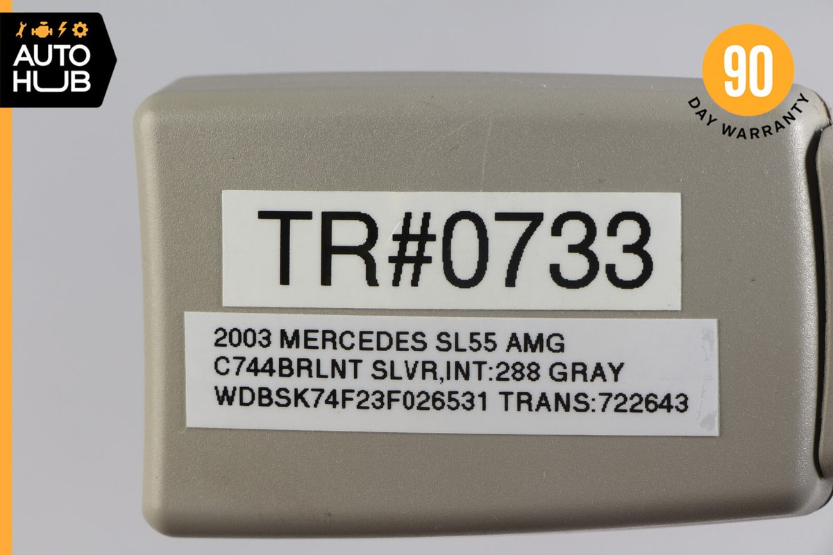 03-06 Mercedes R230 SL55 SL500 Front Left or Right Seat Belt Buckle Gray OEM - photo 10