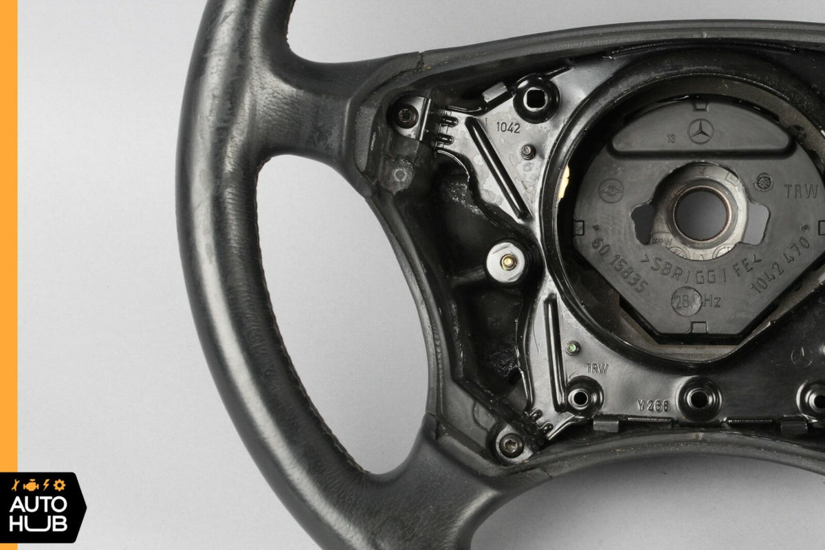00-06 Mercedes W220 S430 S500 CL500 Driver Steering Wheel Black OEM - photo 2