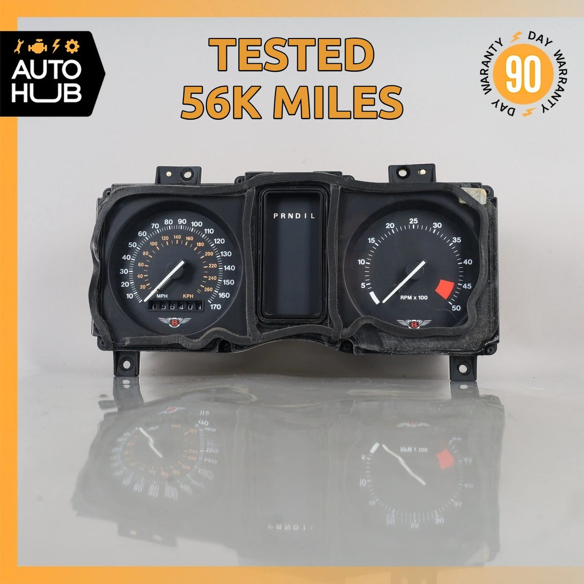 90-91 Bentley Eight / Turbo / Mulsanne Instrument Cluster Speedometer OEM 56k - photo 1