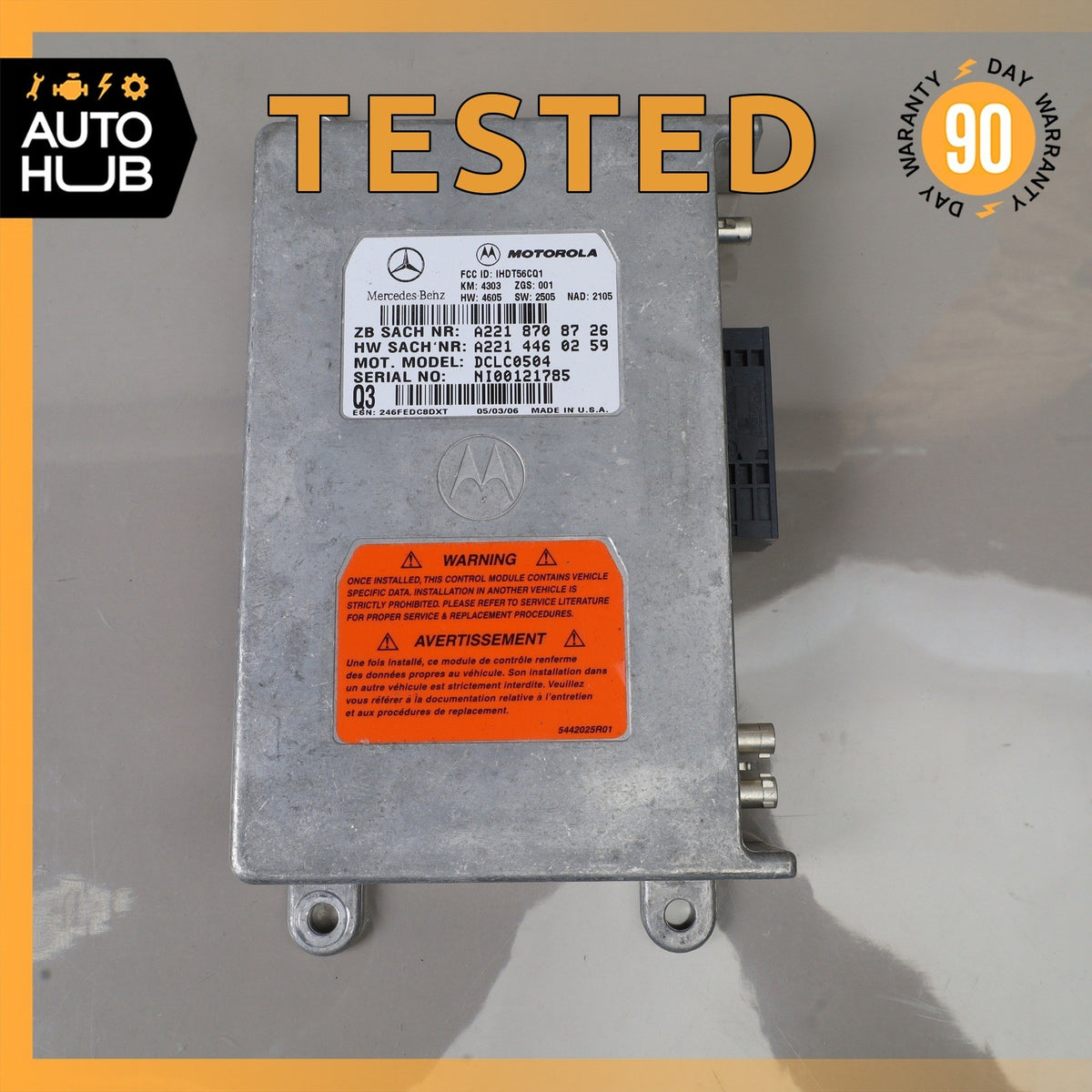 Mercedes R230 SL550 CLS500 S550 GL450 Voice Communication Control Module OEM - photo 1