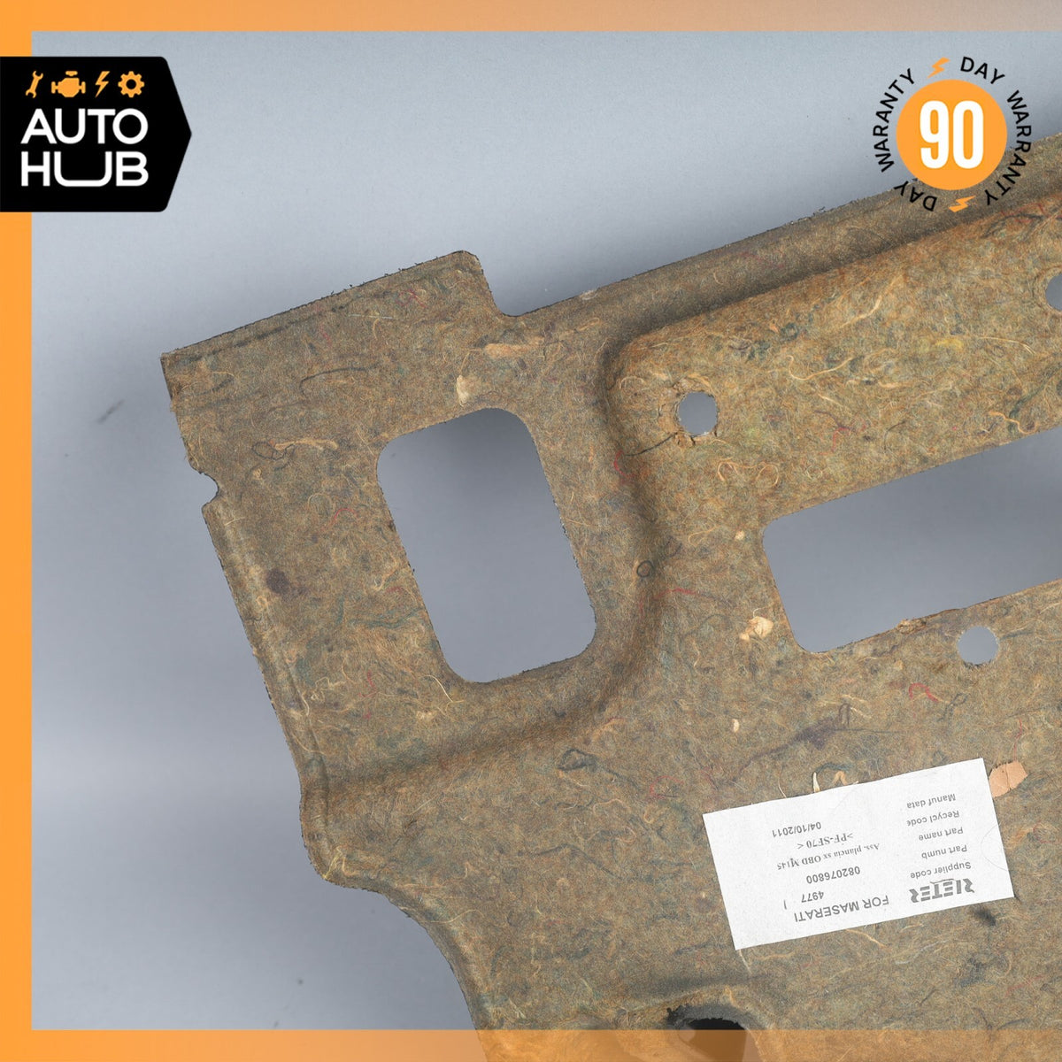 08-19 Maserati GranTurismo M145 Dashboard Soudproofing Foam Panel Left Side OEM - photo 9