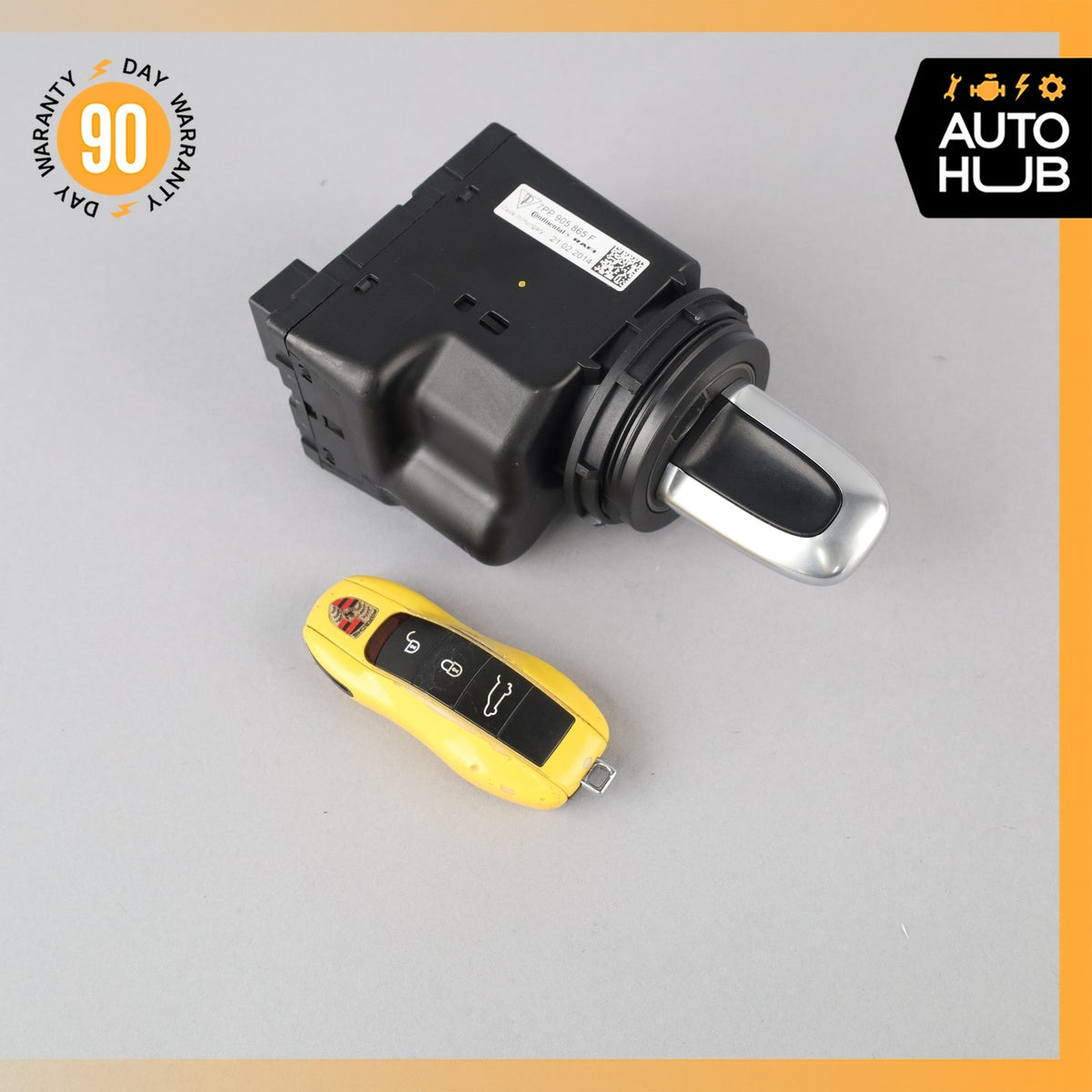 11-18 Porsche Cayenne 958 Start Ignition Switch Module w/ Key 7PP905865F OEM - photo 3