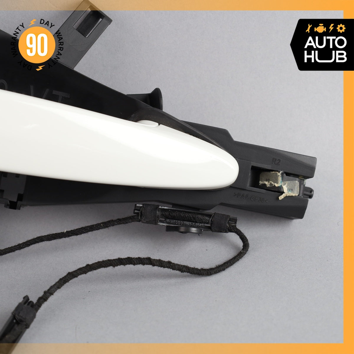 13-15 BMW E84 X1 Rear Right Exterior Door Handle w/ Bracket White OEM - photo 6