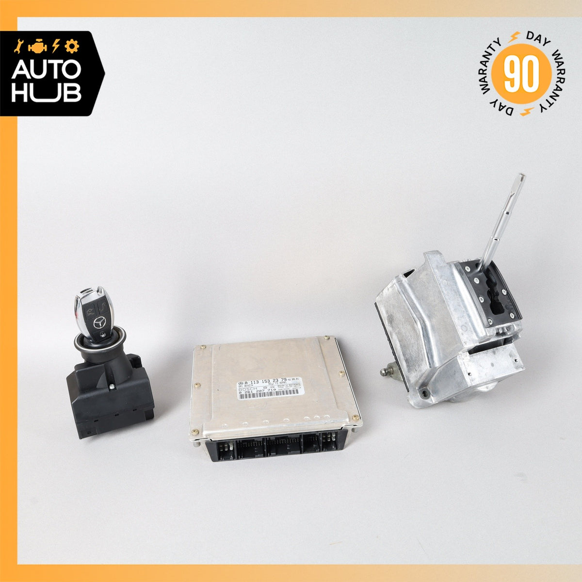 Mercedes R230 SL500 ECU Engine Computer EIS Ignition Switch Key Shifter Set OEM - photo 2