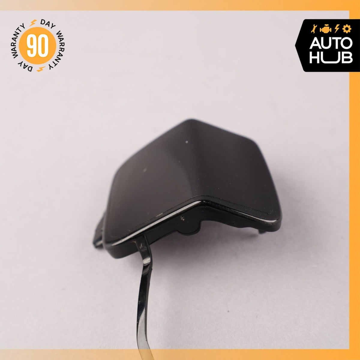15-18 Porsche Cayenne 958 Front Left Bumper Tow Hook Hitch Cover Lid Black OEM - photo 7