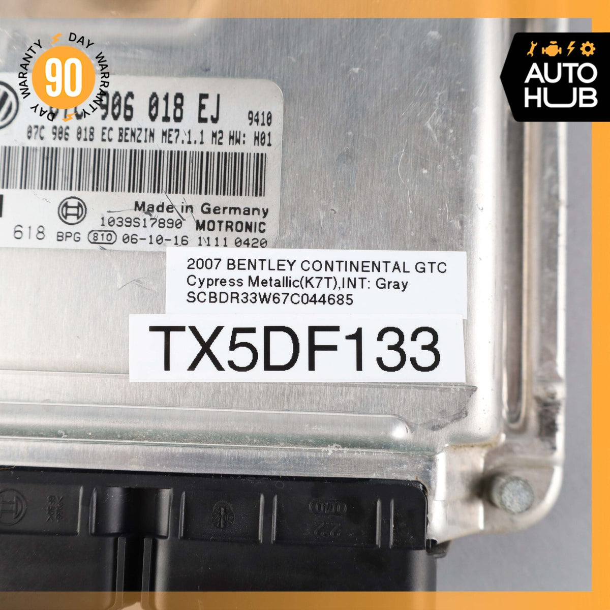 2007 Bentley Continental GTC GT 6.0L W12 Engine Control Module ECU OEM - photo 10