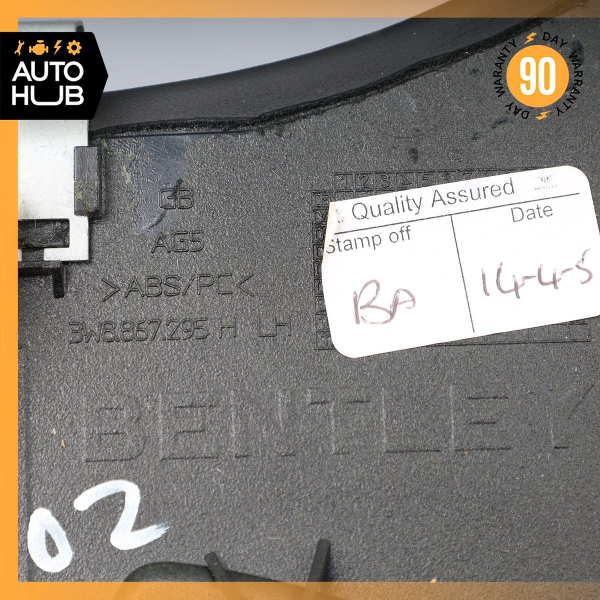 03-10 Bentley Continental GT Coupe Rear Left Side Quarter Upper C Pillar OEM - photo 14