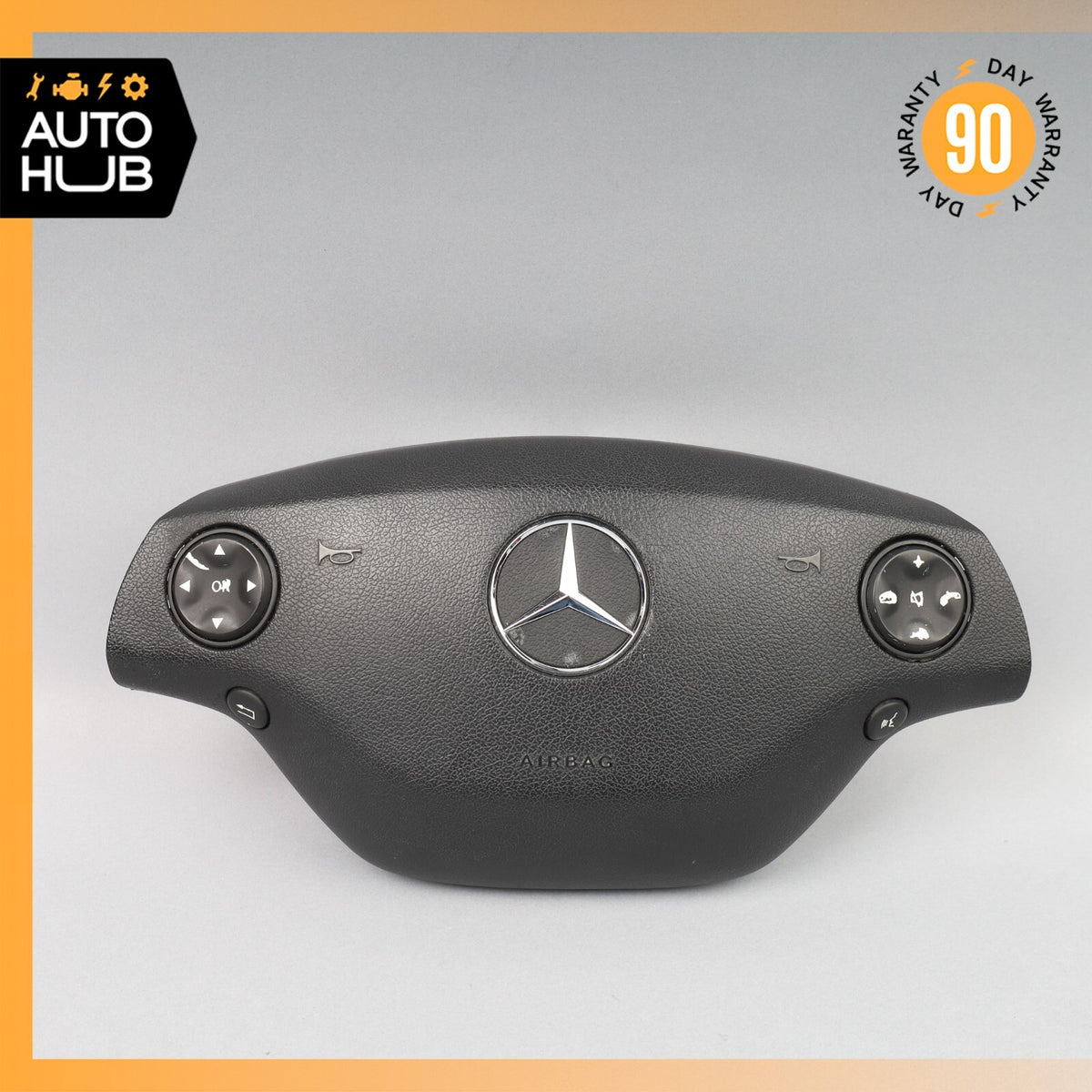 07-10 Mercedes W221 S63 AMG S400 CL550 Steering Wheel Airbag Air Bag Black OEM - photo 1