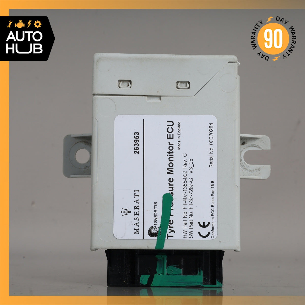 08-16 Maserati GranTurismo M145 Tire Pressure Monitor Module 263953 OEM - photo 4