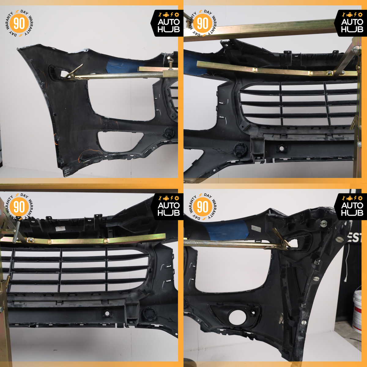 15-18 Porsche Cayenne 958 Base Front Bumper Cover Assembly Black OEM - photo 20