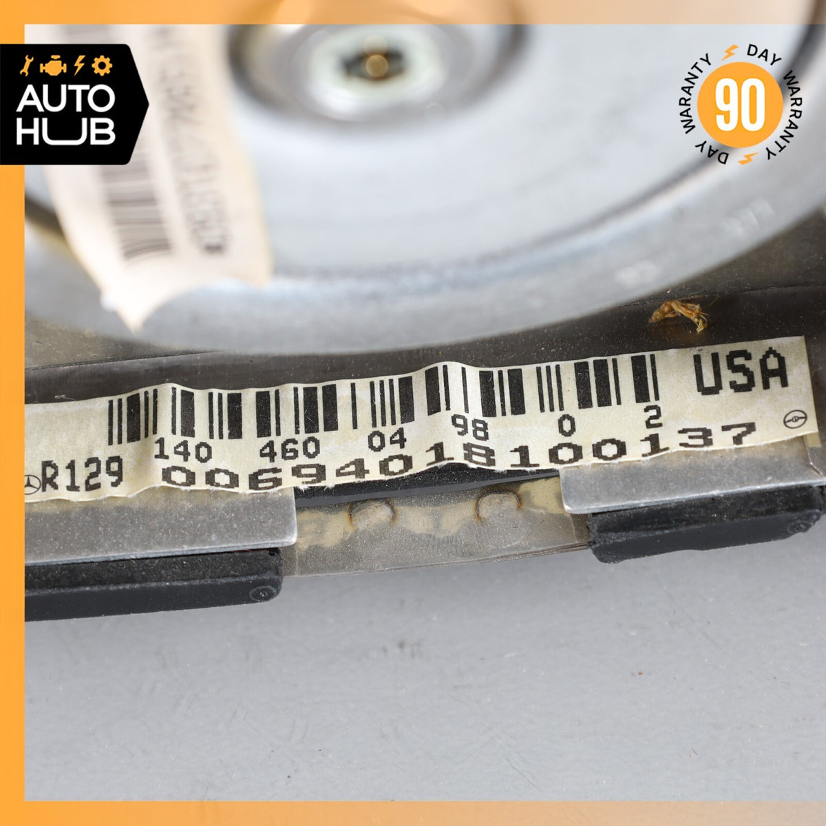 92-98 Mercedes R129 SL500 SL320 Driver Steering Wheel Airbag Air Bag Black OEM - photo 12