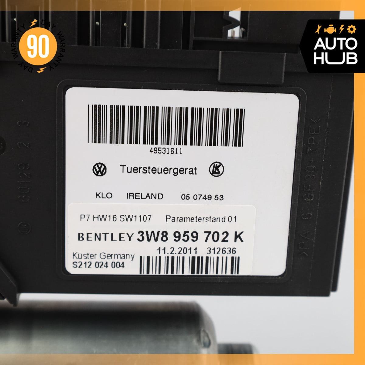 12-17 Bentley Continental GT Coupe Front Right Door Window Regulator Motor OEM - photo 9