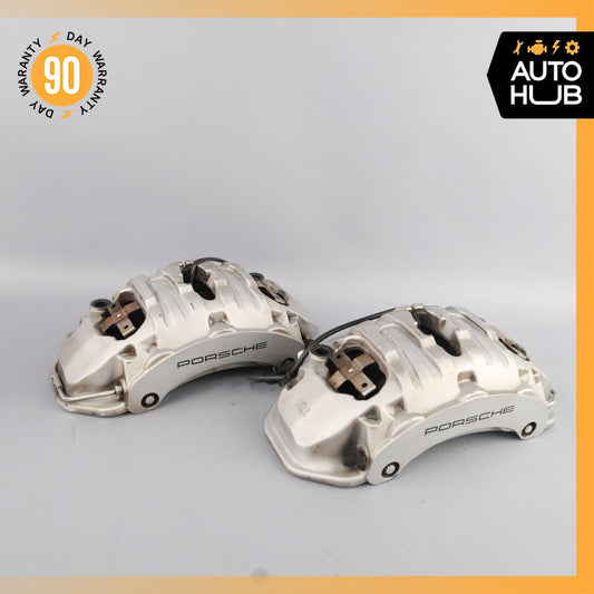 10-23 Porsche Macan Cayenne Panamera Front Brake Calipers Set 7PP615123 OEM - photo 1