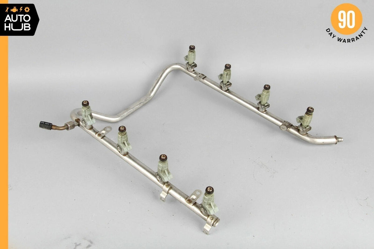 00-06 Mercedes R230 SL500 CLK430 E500 Fuel Injector Rail W/ Injectors OEM - photo 9