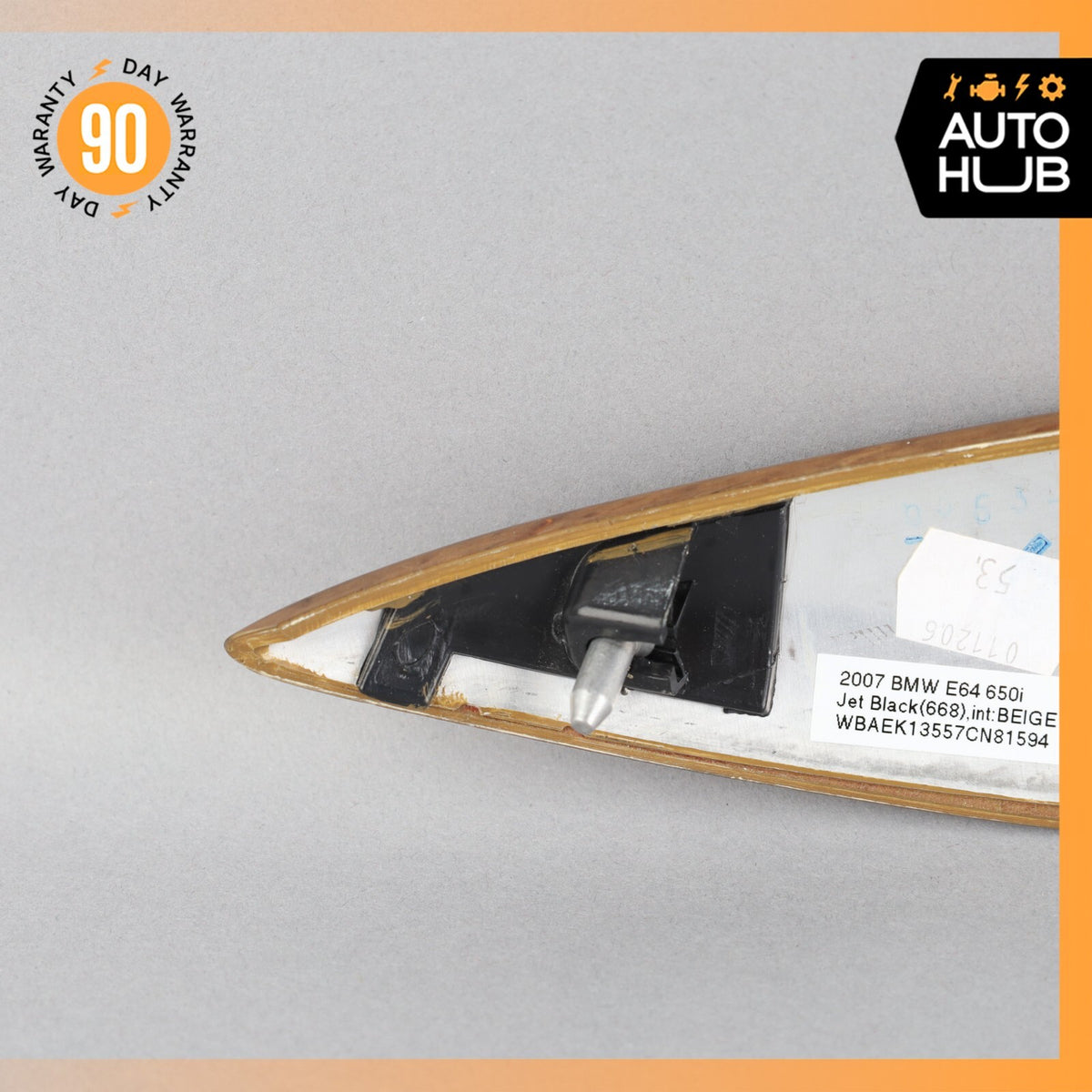 04-10 BMW E64 650i Rear Left Side Interior Door Molding Trim Wood OEM 71k - photo 8