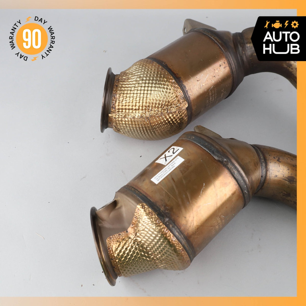 Porsche Cayenne 958 GTS S Front Engine Exhaust Downpipe Left & Right Set OEM 39k - photo 4