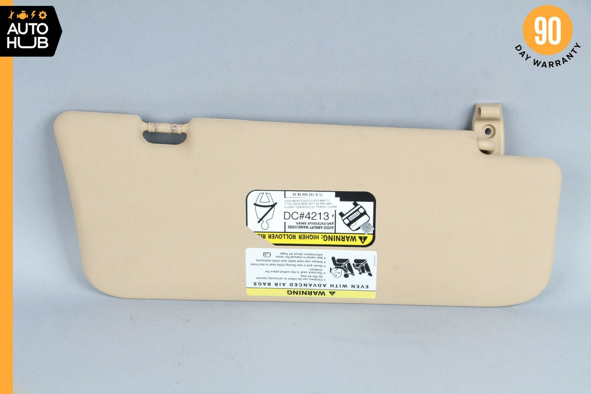 06-12 Mercedes X164 GL450 ML450 Sun Visor Sunvisor Front Left Side Beige OEM - photo 6