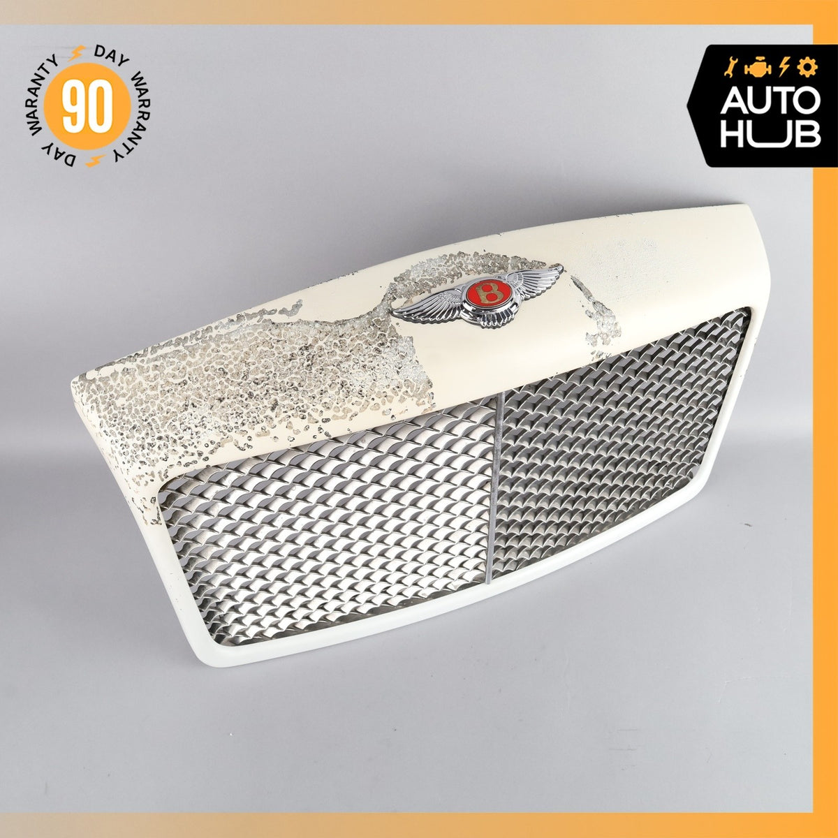 99-04 Bentley Arnage Hood Radiator Grille Grill White OEM 30k - photo 4