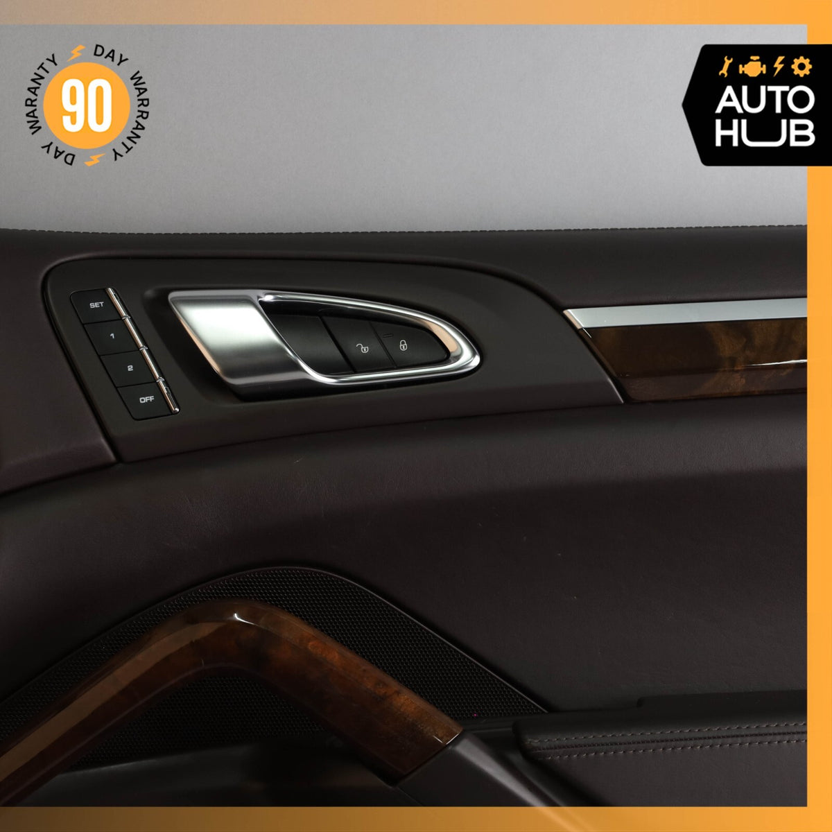 Porsche Cayenne 958 Hybrid S Front Right Side Interior Door Panel Natur Leather - photo 3