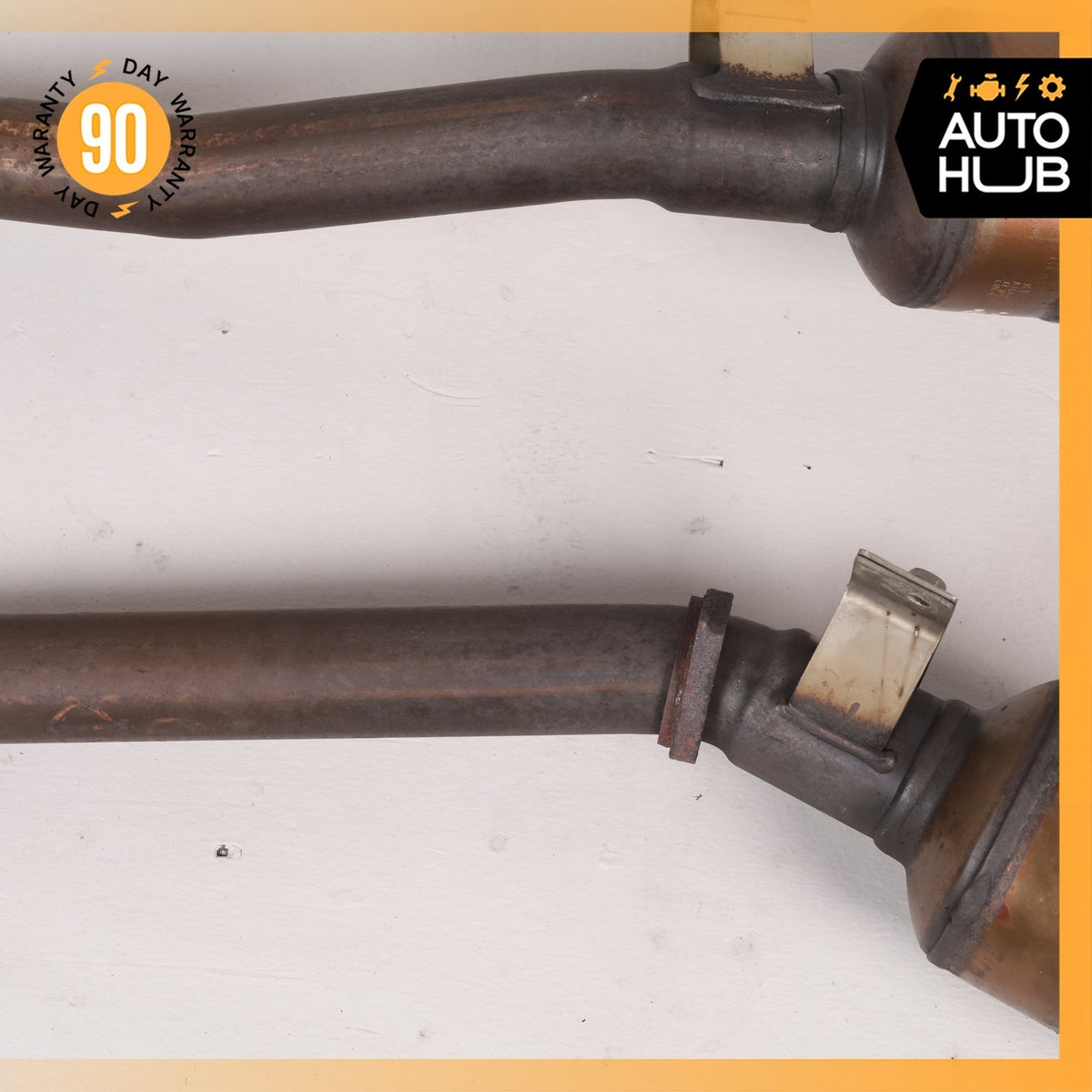 06-11 Mercedes W164 ML350 M272 Engine Left & Right Exhaust Downpipe Set OEM - photo 14