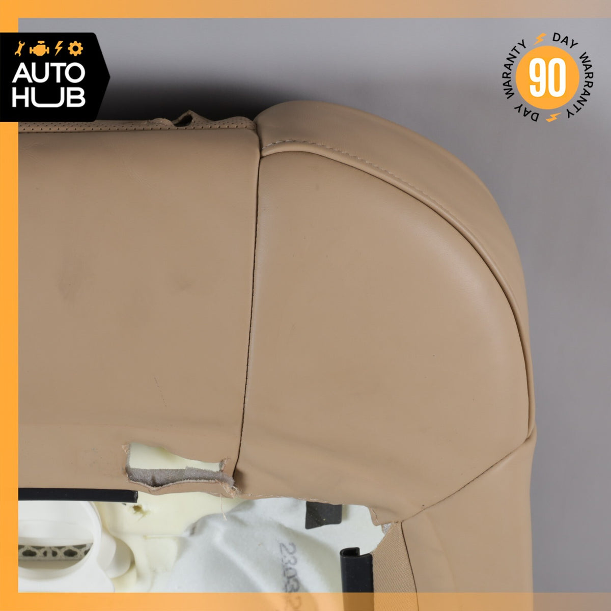 15-18 Porsche Macan S 95B Front Left Side Seat Upper Cushion Leather Beige OEM - photo 13