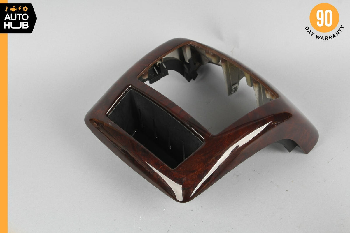 07-13 Mercedes W221 S550 S63 Center Console Rear AC Control Trim Bezel Wood OEM - photo 5