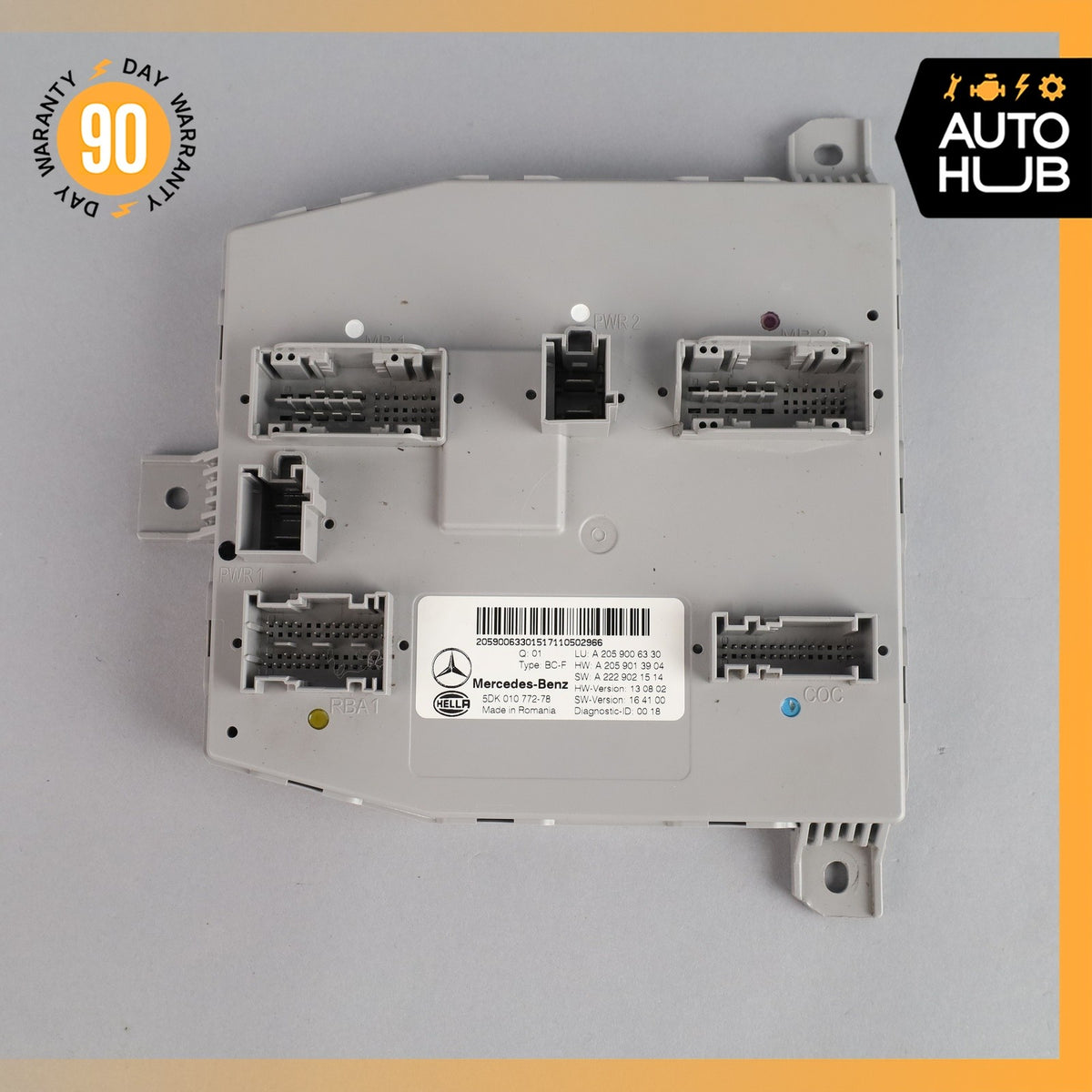 15-16 Mercedes W205 C300 Front SAM Module Control Unit Signal Acquisition OEM - photo 8