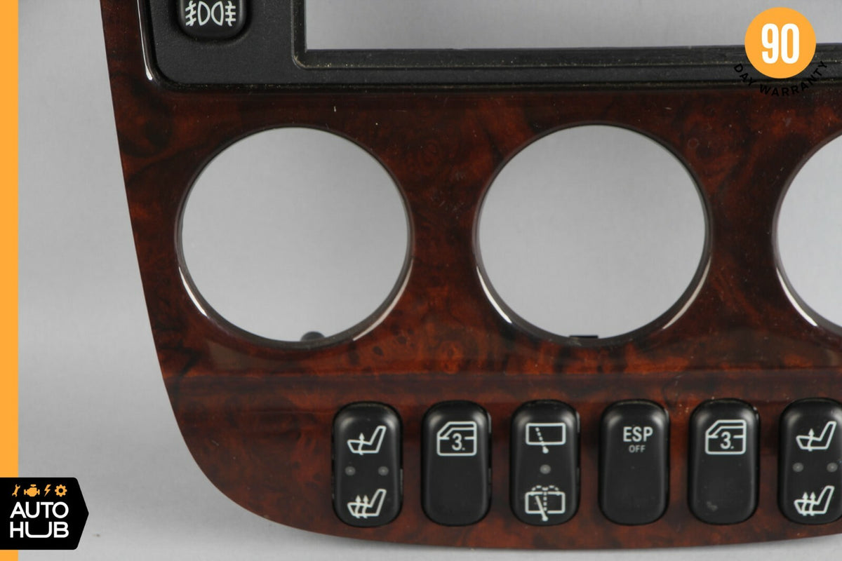 02-05 Mercedes W163 ML320 ML350 ML500 Center Console Trim Bezel Wood OEM - photo 3