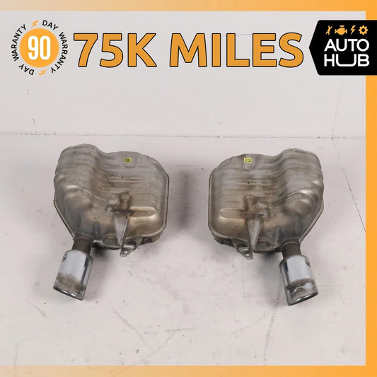 12-15 Audi C7 A6 A7 3.0L V6 Left & Right Exhaust Muffler Mufflers Tips OEM 75k - photo 1