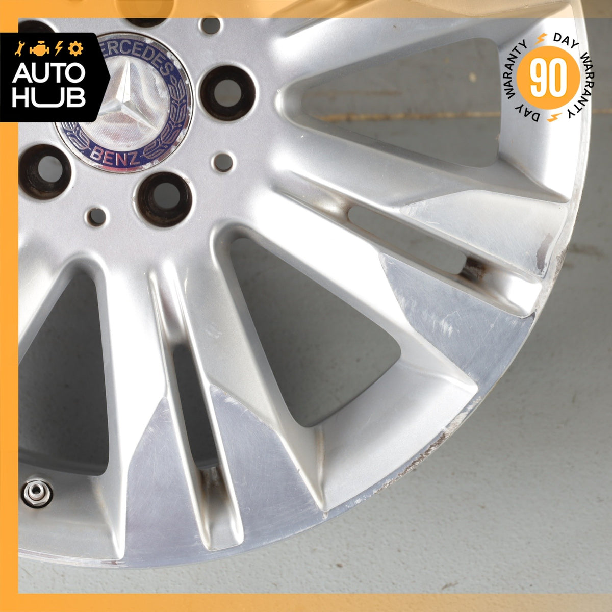 Mercedes W221 S400 S550 CL550 8.5 x 18 18" Wheel Rim Silver 2214017402 OEM - photo 5