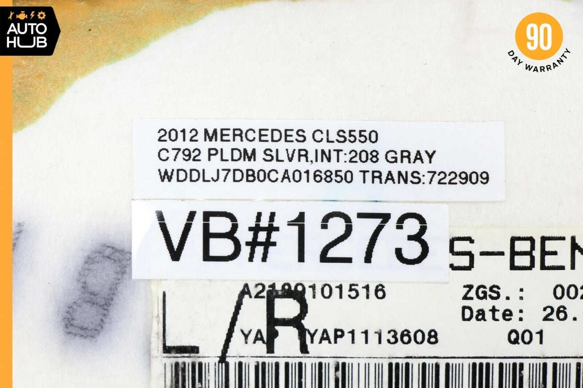 12-14 Mercedes W218 CLS550 Top Upper Seat Cushion Front Left Side Gray OEM - photo 12