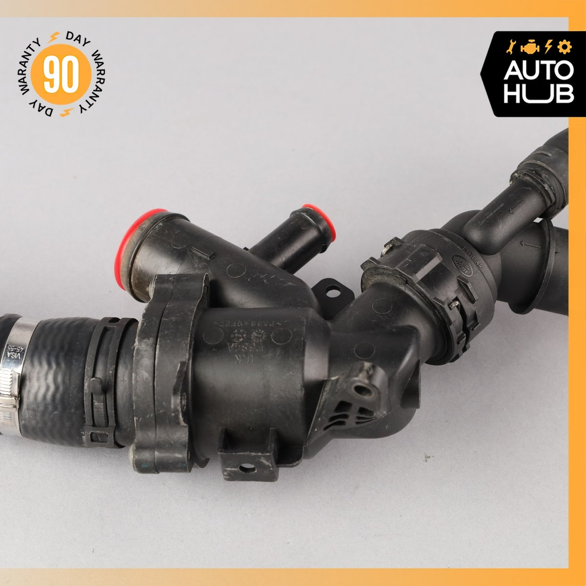 Jaguar X152 F-Type Engine Thermostat Housing DX238A587AA OEM - photo 7