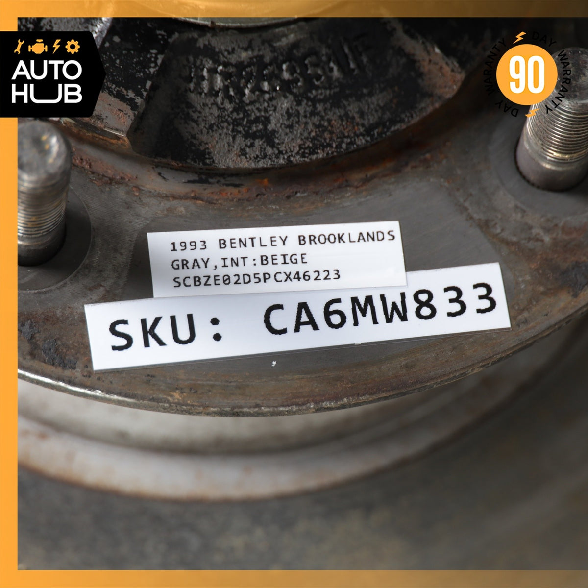 90-96 Bentley Brooklands Silver Spur Front Left Spindle Knuckle Hub w/ Disc OEM - photo 19