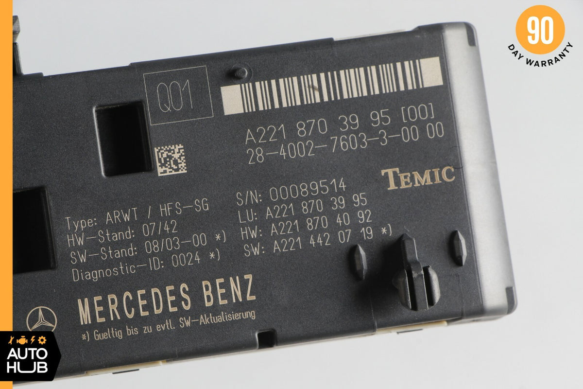 07-14 Mercedes W221 CL63 AMG S550 Trunk Release Remote Open Close Module OEM - photo 7
