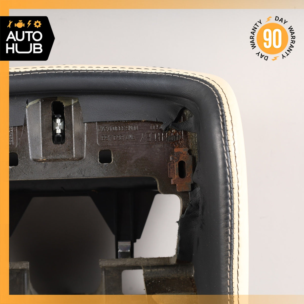 07-11 Bentley Continental GTC Rear Center Console Trim Bezel Beige OEM - photo 5