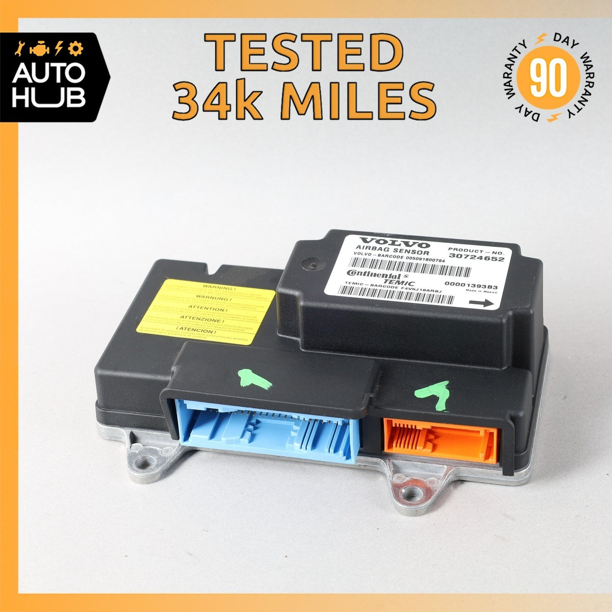 05-07 Aston Martin DB9 Safety Bag Sensor SRS Control Module 4G433710259 OEM 34k - photo 1
