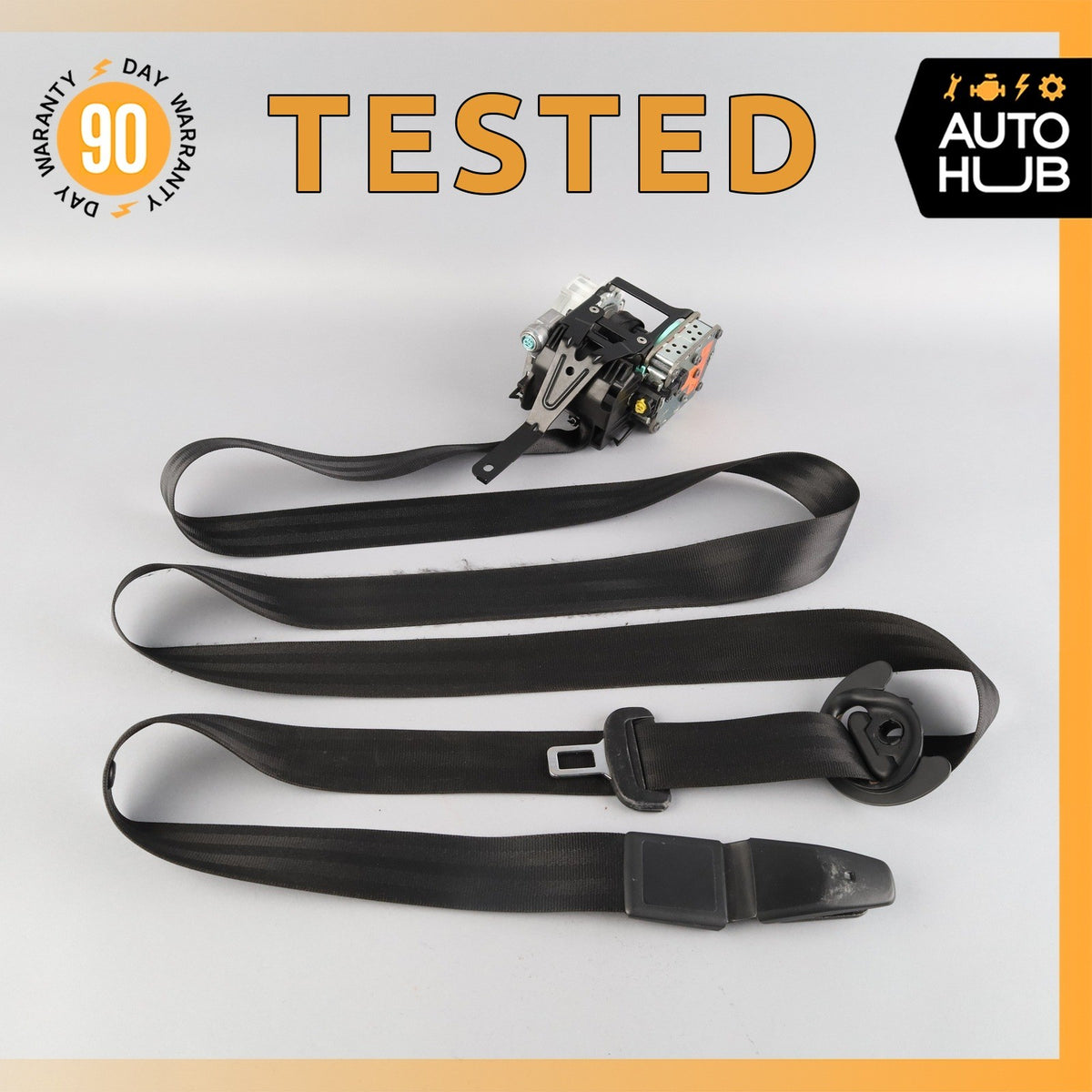 11-18 Porsche Cayenne 958 Front Left Driver Side Seat Belt Black OEM - photo 1
