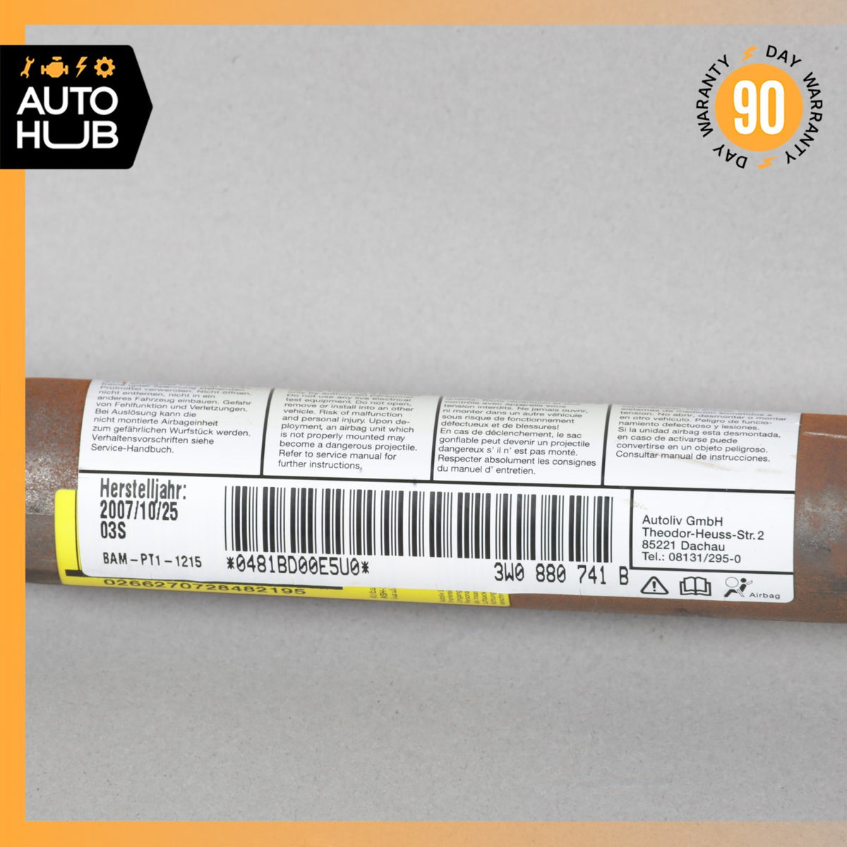 03-10 Bentley Continental GT Coupe Roof Curtain Airbag Air Bag Left Side OEM 87k - photo 15