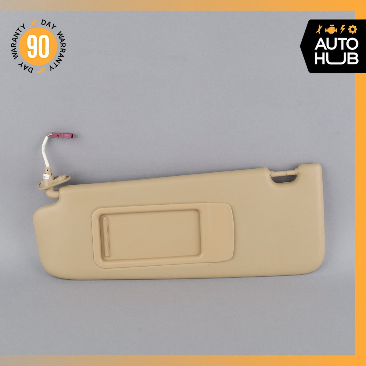 13-15 BMW E84 X1 Left Driver Side Sunvisor Sun Visor Beige OEM 72k - photo 6