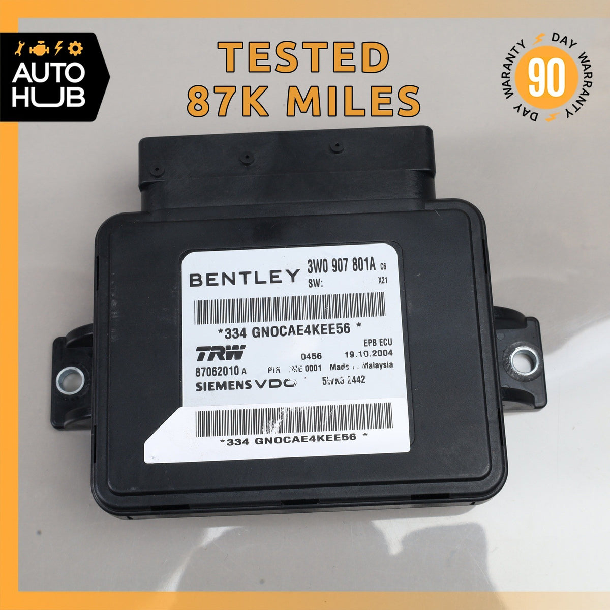 Bentley Continental GT Electronic Parking Brake Control Module OEM 87k - photo 1