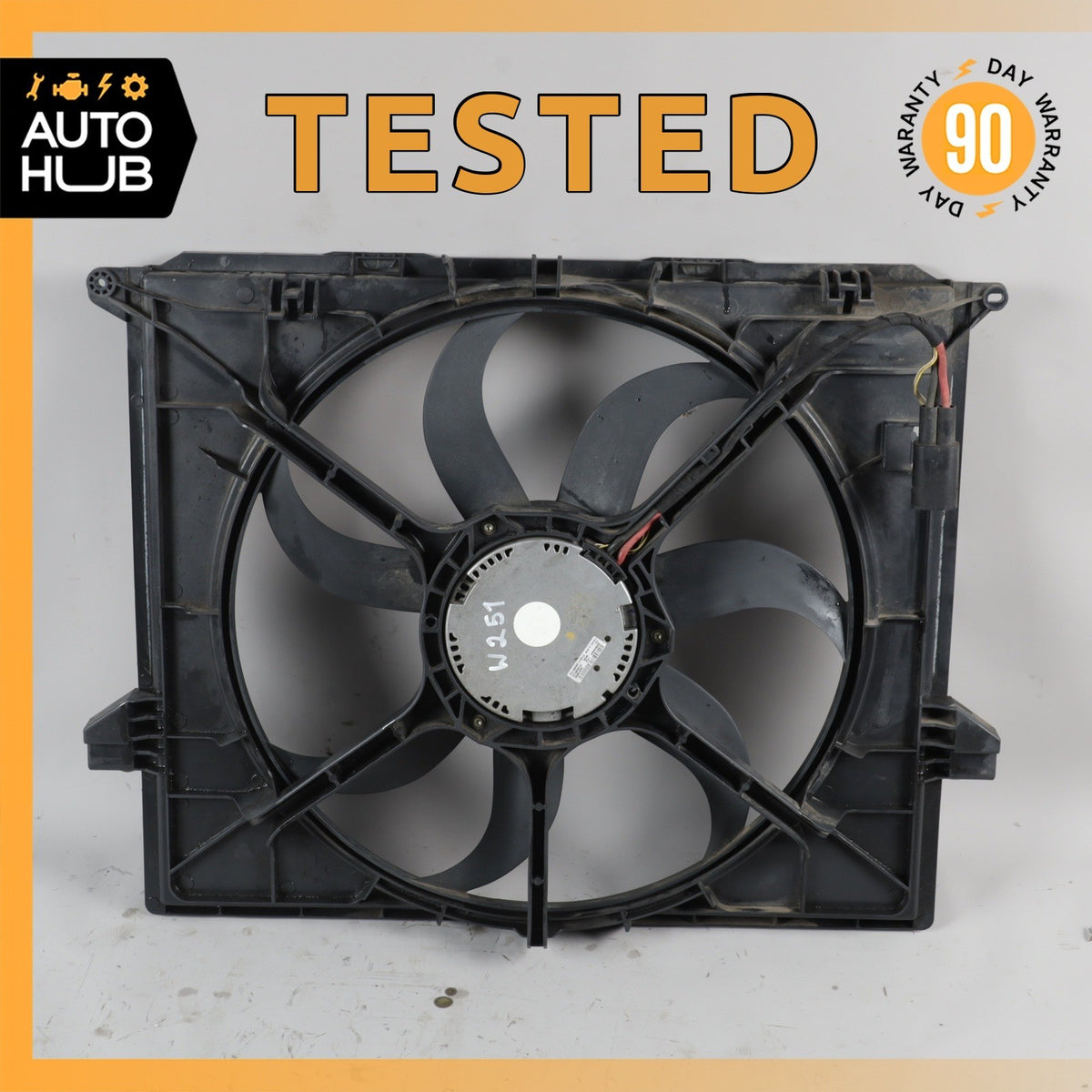 06-13 Mercedes W251 R350 ML350 Engine Cooling Fan Motor Assembly 1645000193 OEM - photo 1