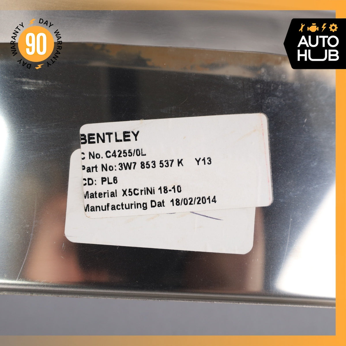 12-18 Bentley Continental GTC Right & Left Side Outer Door Step Sill Set OEM - photo 13